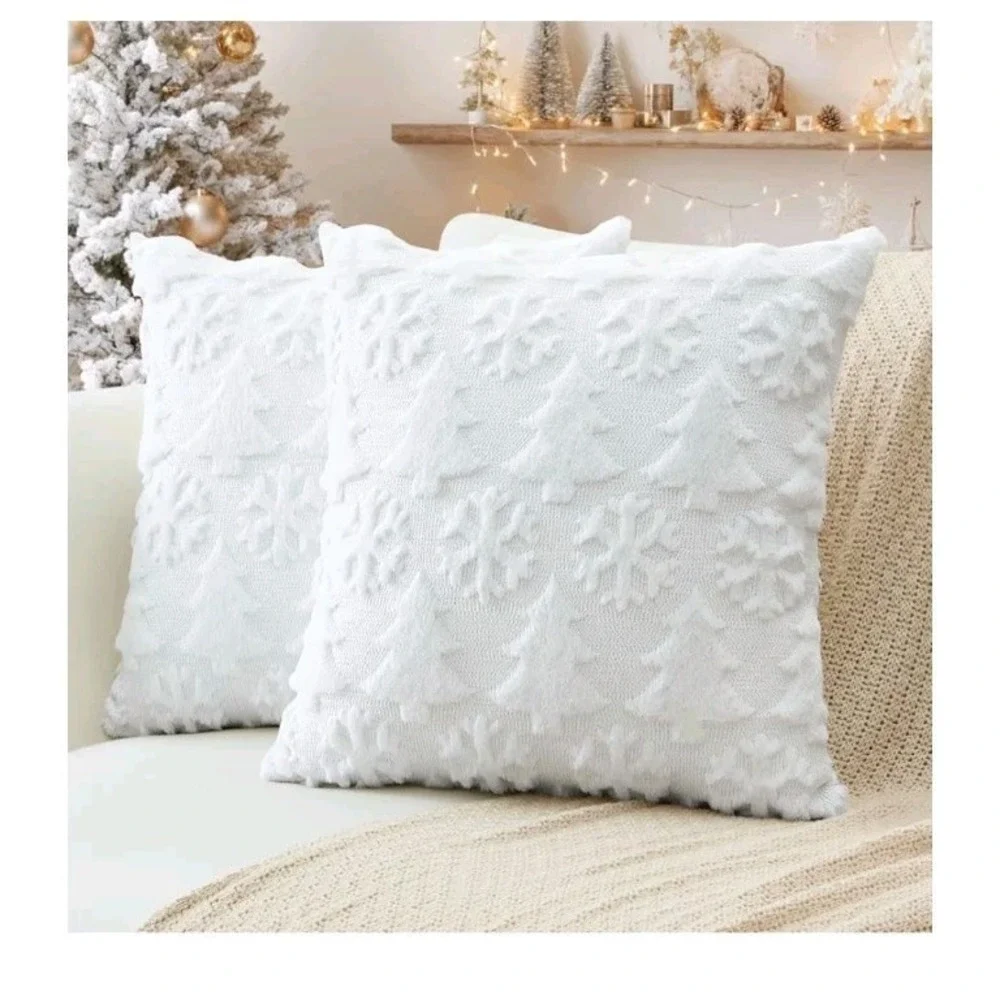 Christmas Throw Pillow Covers 18x18 Set of 2 18